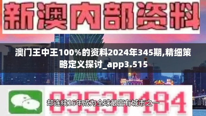 澳门王中王100%的资料2024年345期,精细策略定义探讨_app3.515