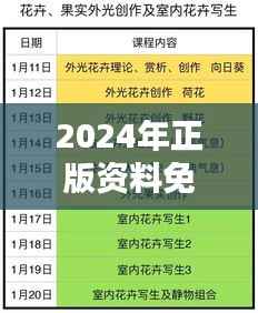 2024年正版资料免费大全视频:为终身学习者提供的福利