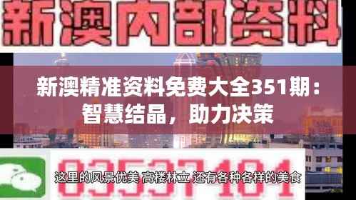 新澳精准资料免费大全351期：智慧结晶，助力决策
