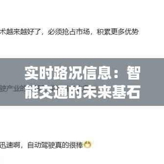 实时路况信息：智能交通的未来基石