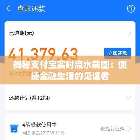 揭秘支付宝实时流水截图：便捷金融生活的见证者