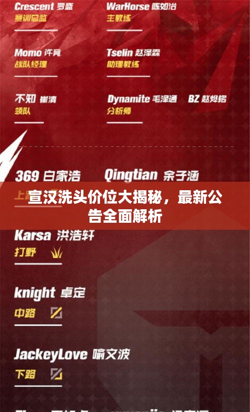 宣汉洗头价位大揭秘,最新公告全面解析